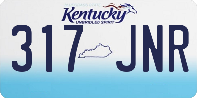 KY license plate 317JNR