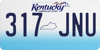 KY license plate 317JNU