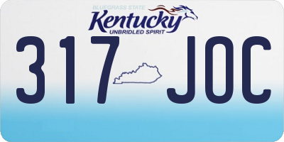 KY license plate 317JOC