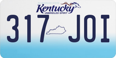 KY license plate 317JOI
