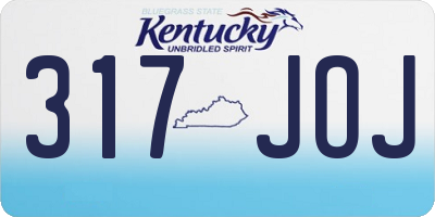 KY license plate 317JOJ