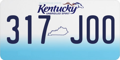 KY license plate 317JOO
