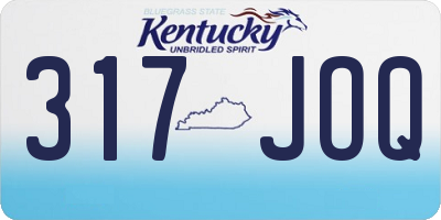 KY license plate 317JOQ