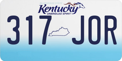 KY license plate 317JOR