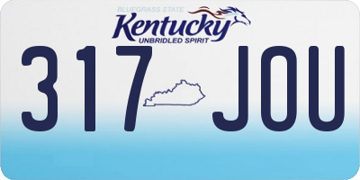 KY license plate 317JOU