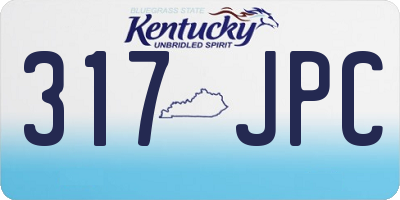 KY license plate 317JPC