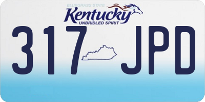 KY license plate 317JPD