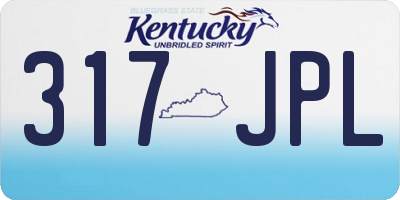 KY license plate 317JPL