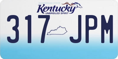 KY license plate 317JPM