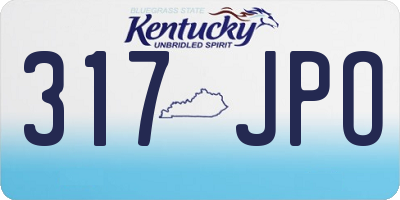 KY license plate 317JPO