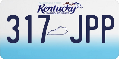 KY license plate 317JPP