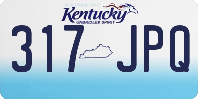 KY license plate 317JPQ