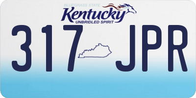 KY license plate 317JPR