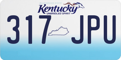 KY license plate 317JPU