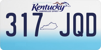 KY license plate 317JQD
