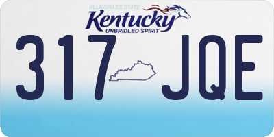 KY license plate 317JQE