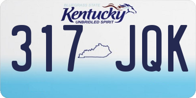 KY license plate 317JQK