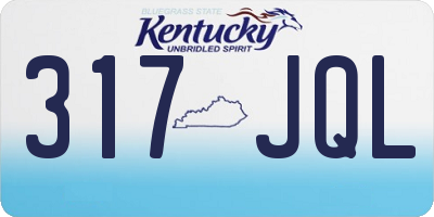 KY license plate 317JQL