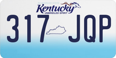 KY license plate 317JQP