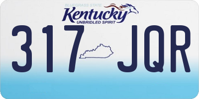 KY license plate 317JQR