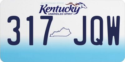 KY license plate 317JQW