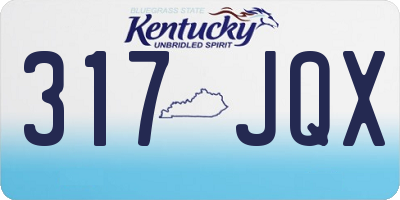 KY license plate 317JQX