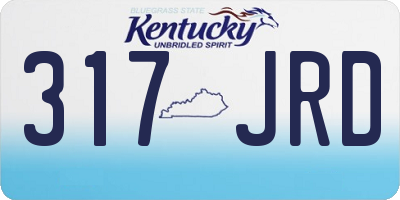 KY license plate 317JRD