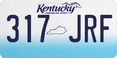 KY license plate 317JRF