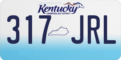 KY license plate 317JRL