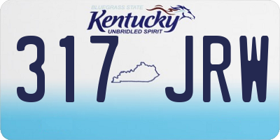 KY license plate 317JRW
