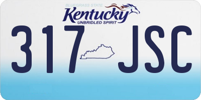 KY license plate 317JSC