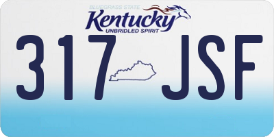 KY license plate 317JSF