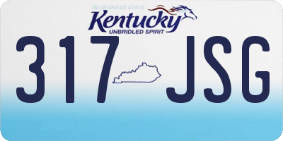KY license plate 317JSG