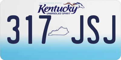 KY license plate 317JSJ