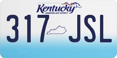 KY license plate 317JSL