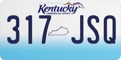 KY license plate 317JSQ
