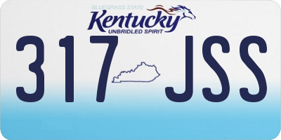 KY license plate 317JSS