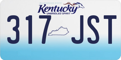KY license plate 317JST