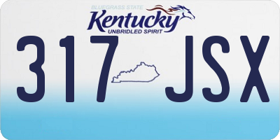 KY license plate 317JSX