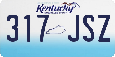 KY license plate 317JSZ
