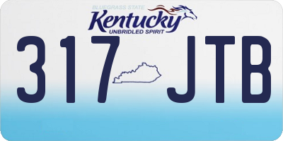 KY license plate 317JTB