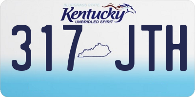 KY license plate 317JTH