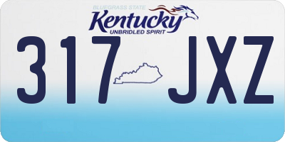 KY license plate 317JXZ