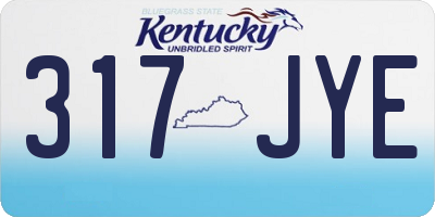 KY license plate 317JYE