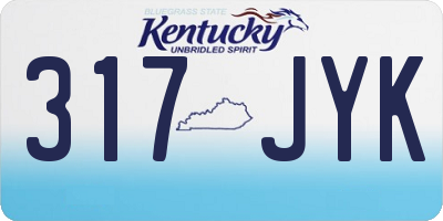 KY license plate 317JYK