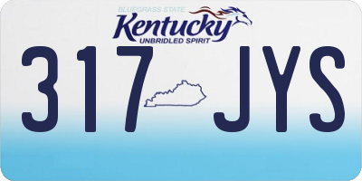 KY license plate 317JYS