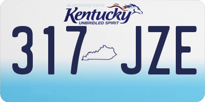 KY license plate 317JZE