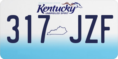 KY license plate 317JZF