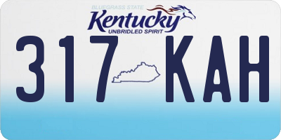 KY license plate 317KAH