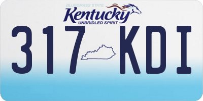 KY license plate 317KDI